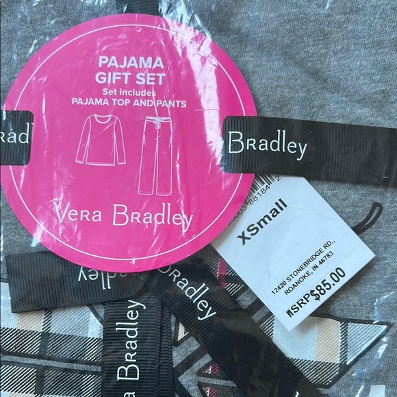 Vera Bradley Gray Pajama Set with Nordic Pattern - Picture 3 of 3